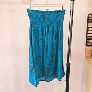 Derek Heart teal strapless dress